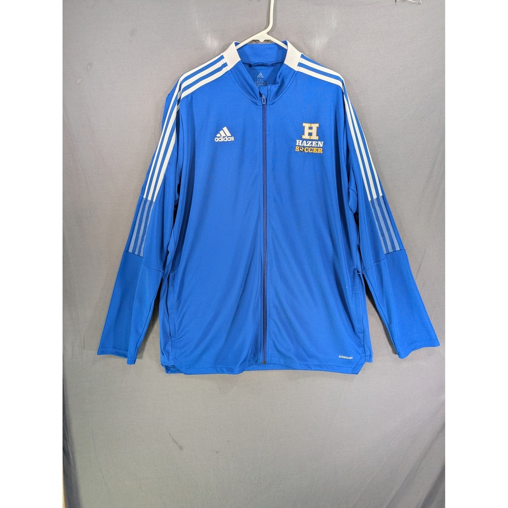 Adidas Mens Hazen Soccer Blue Full Zip Track Jacket 2XL 8071